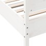 Estructura de cama con cabecero madera de pino blanca 90x200 cm de , Camas y somieres - Ref: Foro24-3216391, Precio: 165,24 €...