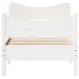 Estructura de cama con cabecero madera pino blanco 90x190 cm de , Camas y somieres - Ref: Foro24-3216403, Precio: 164,51 €, D...