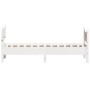 Estructura de cama con cabecero madera pino blanco 90x190 cm de , Camas y somieres - Ref: Foro24-3216403, Precio: 164,51 €, D...