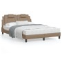Estructura de cama cabecero cuero sintético capuchino 120x200cm de , Camas y somieres - Ref: Foro24-3208086, Precio: 182,23 €...