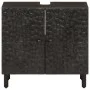 Armario de lavabo de baño madera maciza mango negro 62x33x58 cm de , Tocadores de baño - Ref: Foro24-356838, Precio: 96,53 €,...