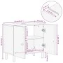 Armario de lavabo de baño madera maciza mango negro 62x33x58 cm de , Tocadores de baño - Ref: Foro24-356838, Precio: 96,53 €,...