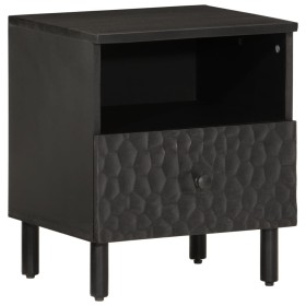 Mesita de noche de madera maciza de mango negra 40x33x46 cm de , Mesitas de noche - Ref: Foro24-356825, Precio: 41,62 €, Desc...