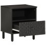 Mesita de noche de madera maciza de mango negra 40x33x46 cm de , Mesitas de noche - Ref: Foro24-356825, Precio: 41,62 €, Desc...