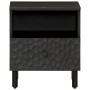 Mesita de noche de madera maciza de mango negra 40x33x46 cm de , Mesitas de noche - Ref: Foro24-356825, Precio: 41,62 €, Desc...