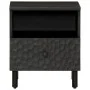 Mesita de noche de madera maciza de mango negra 40x33x46 cm de , Mesitas de noche - Ref: Foro24-356825, Precio: 41,24 €, Desc...