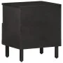 Mesita de noche de madera maciza de mango negra 40x33x46 cm de , Mesitas de noche - Ref: Foro24-356825, Precio: 41,24 €, Desc...