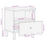 Mesita de noche de madera maciza de mango negra 40x33x46 cm de , Mesitas de noche - Ref: Foro24-356825, Precio: 41,62 €, Desc...