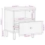 Mesita de noche de madera maciza de mango negra 40x33x46 cm de , Mesitas de noche - Ref: Foro24-356825, Precio: 41,24 €, Desc...