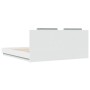 Estructura cama con cabecero madera ingeniería blanco 160x200cm de , Camas y somieres - Ref: Foro24-3209905, Precio: 212,80 €...