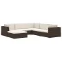 Reposapiés seccional con cojín 1 ud ratán sintético negro de vidaXL, Sofás modulares de exterior - Ref: Foro24-46804, Precio:...