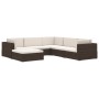 Reposapiés seccional con cojín 1 ud ratán sintético negro de vidaXL, Sofás modulares de exterior - Ref: Foro24-46804, Precio:...