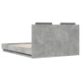 Cama con cabecero madera de ingeniería gris hormigón 120x190 cm de , Camas y somieres - Ref: Foro24-3209964, Precio: 171,61 €...