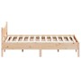 Estructura de cama con cabecero madera de pino blanco 150x200cm de , Camas y somieres - Ref: Foro24-3216366, Precio: 170,53 €...