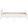 Estructura de cama con cabecero madera de pino blanco 200x200cm de , Camas y somieres - Ref: Foro24-3216358, Precio: 220,07 €...