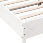 Estructura de cama con cabecero madera de pino blanco 200x200cm de , Camas y somieres - Ref: Foro24-3216358, Precio: 220,07 €...