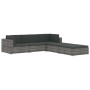 Asiento seccional central con cojines 1ud ratán sintético gris de vidaXL, Sofás modulares de exterior - Ref: Foro24-46795, Pr...