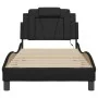Estructura cama con luces LED cuero sintético negro 90x190 cm de , Camas y somieres - Ref: Foro24-3213987, Precio: 148,68 €, ...
