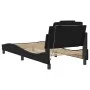 Estructura cama con luces LED cuero sintético negro 90x190 cm de , Camas y somieres - Ref: Foro24-3213987, Precio: 148,68 €, ...