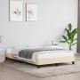 Estructura de cama tela crema 120x190 cm de , Camas y somieres - Ref: Foro24-379487, Precio: 96,26 €, Descuento: %