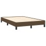 Estructura de cama tela marrón oscuro 120x190 cm de , Camas y somieres - Ref: Foro24-379485, Precio: 103,20 €, Descuento: %