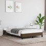 Estructura de cama tela marrón oscuro 120x190 cm de , Camas y somieres - Ref: Foro24-379485, Precio: 103,20 €, Descuento: %