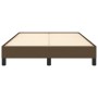 Estructura de cama tela marrón oscuro 120x190 cm de , Camas y somieres - Ref: Foro24-379485, Precio: 103,20 €, Descuento: %