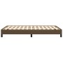 Estructura de cama tela marrón oscuro 120x190 cm de , Camas y somieres - Ref: Foro24-379485, Precio: 103,20 €, Descuento: %
