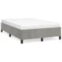 Estructura de cama terciopelo gris claro 120x190 cm de , Camas y somieres - Ref: Foro24-379528, Precio: 98,43 €, Descuento: %