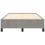 Estructura de cama terciopelo gris claro 120x190 cm de , Camas y somieres - Ref: Foro24-379528, Precio: 94,65 €, Descuento: %