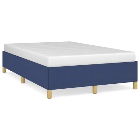 Estructura de cama tela azul 120x190 cm de , Camas y somieres - Ref: Foro24-379521, Precio: 95,01 €, Descuento: %