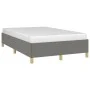 Estructura de cama tela gris oscuro 120x190 cm de , Camas y somieres - Ref: Foro24-379516, Precio: 89,96 €, Descuento: %