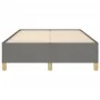 Estructura de cama tela gris oscuro 120x190 cm de , Camas y somieres - Ref: Foro24-379516, Precio: 89,96 €, Descuento: %
