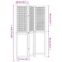 Biombo separador de 3 paneles madera maciza Paulownia blanco de , Divisores de ambientes - Ref: Foro24-358718, Precio: 90,81 ...