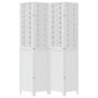 Biombo separador de 4 paneles madera maciza Paulownia blanco de , Divisores de ambientes - Ref: Foro24-358724, Precio: 135,36...