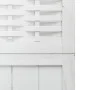 Biombo separador de 4 paneles madera maciza Paulownia blanco de , Divisores de ambientes - Ref: Foro24-358724, Precio: 132,82...