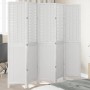 Biombo separador de 5 paneles madera maciza Paulownia blanco de , Divisores de ambientes - Ref: Foro24-358726, Precio: 149,75...