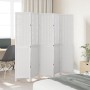 Biombo separador de 5 paneles madera maciza Paulownia blanco de , Divisores de ambientes - Ref: Foro24-358726, Precio: 149,75...