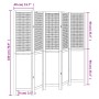 Biombo separador de 5 paneles madera maciza Paulownia blanco de , Divisores de ambientes - Ref: Foro24-358726, Precio: 149,75...