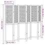 Biombo separador de 6 paneles madera maciza Paulownia blanco de , Divisores de ambientes - Ref: Foro24-358730, Precio: 155,39...