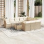 Set de sofás de jardín 11pzas con cojines ratán sintético beige en Conjuntos de jardín | Comprar online en Foru.es