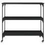 Carrito de cocina madera de ingeniería negro 102x50x95 cm de , Carros de cocina y comedor - Ref: Foro24-842321, Precio: 85,89...