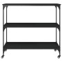 Carrito de cocina madera de ingeniería negro 102x50x95 cm de , Carros de cocina y comedor - Ref: Foro24-842321, Precio: 86,95...
