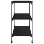 Carrito de cocina madera de ingeniería negro 102x50x95 cm de , Carros de cocina y comedor - Ref: Foro24-842321, Precio: 86,95...