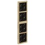 Biombo separador 4 paneles madera maciza Paulownia marrón negro de , Divisores de ambientes - Ref: Foro24-358801, Precio: 109...