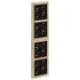 Biombo separador 4 paneles madera maciza Paulownia marrón negro de , Divisores de ambientes - Ref: Foro24-358801, Precio: 107...