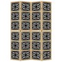Biombo separador 4 paneles madera maciza Paulownia marrón negro de , Divisores de ambientes - Ref: Foro24-358803, Precio: 150...