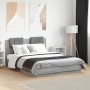 Estructura cama con cabecero luces LED gris Sonoma 120x190 cm de , Camas y somieres - Ref: Foro24-3210057, Precio: 183,74 €, ...