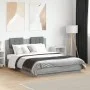 Estructura cama con cabecero luces LED gris Sonoma 120x190 cm de , Camas y somieres - Ref: Foro24-3210057, Precio: 181,56 €, ...