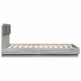 Estructura cama con cabecero luces LED gris Sonoma 120x190 cm de , Camas y somieres - Ref: Foro24-3210057, Precio: 183,74 €, ...